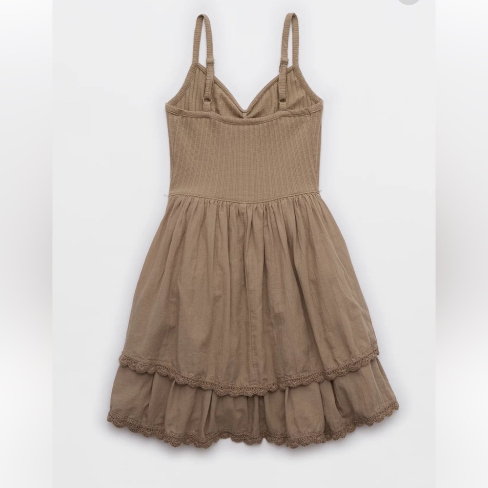 Aerie beige Ribbed Mini Dress in size XL. Nwt - Picture 4 of 5